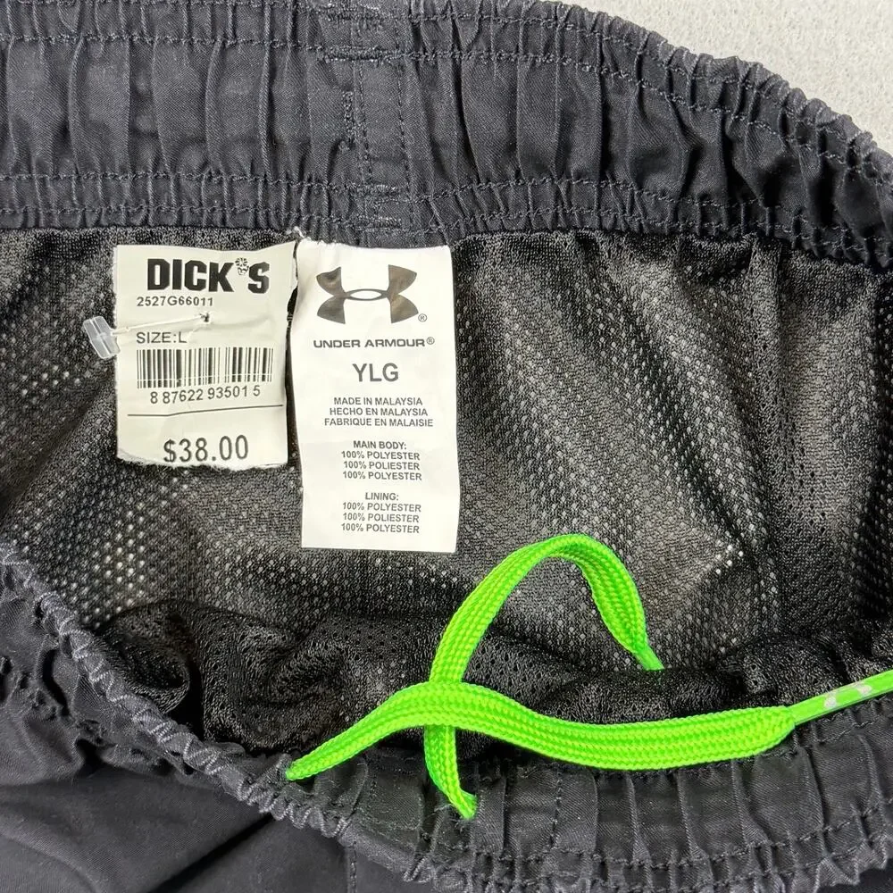 Under Armour Boys Blue Striped Swim Trunks YLG